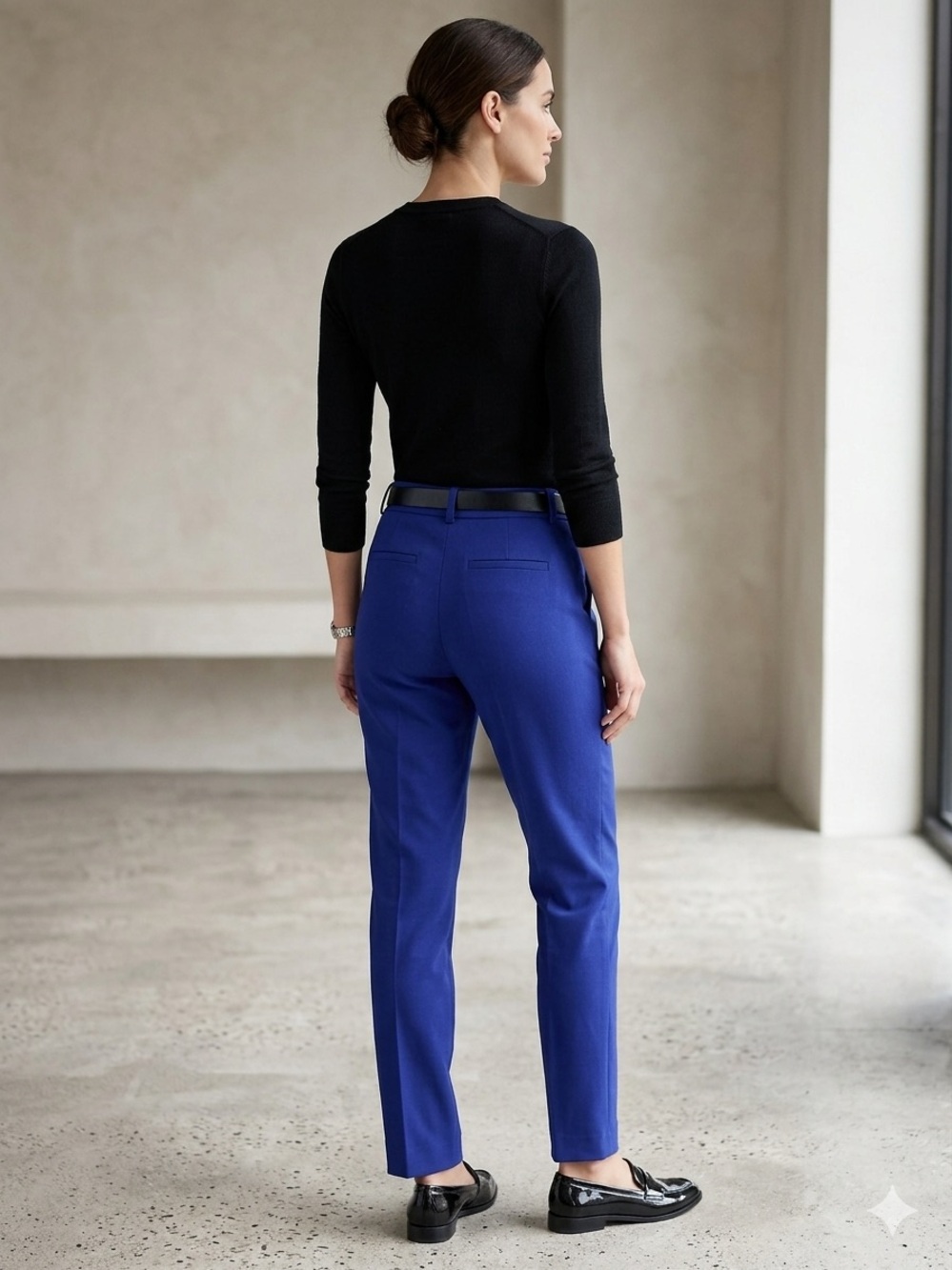 LOFT Cropped Dress Pants in Royal Blue